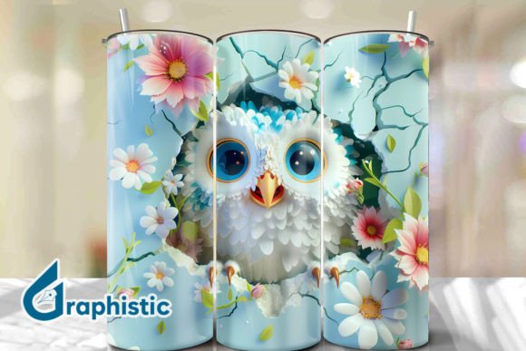 Baby Owl Break Through Tumbler Wrap 38: A Versatile Graphics Background