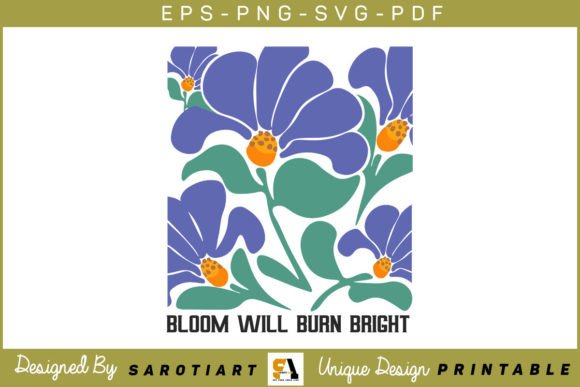 Boho Flower Inspiration T-shirt SVG PNG for Crafts and Graphics