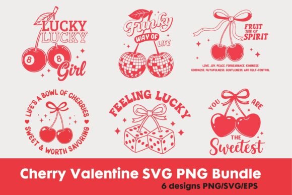 Cherry Valentine's SVG Design Bundle: A Graphics Must-Have for Crafts