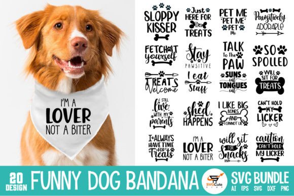 Funny Dog Bandana SVG Bundle: A Must-Have for Creative Graphics