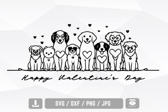 Funny Valentine's Day Dog SVG for Creative Crafts