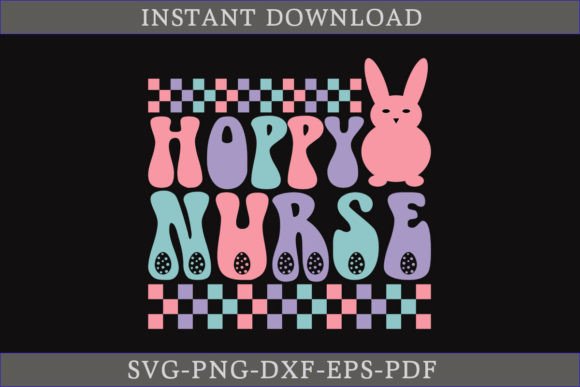 Hoppy Nurse Retro Funny Gift Shirt SVG for Graphics and Crafts