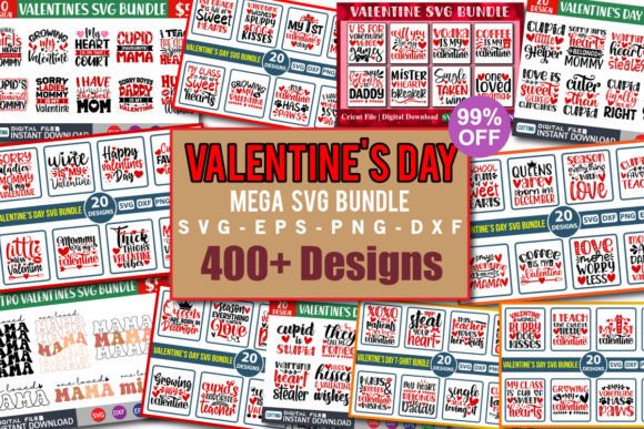 Mega Valentine's Day SVG Bundle: Perfect for Crafts and Graphics