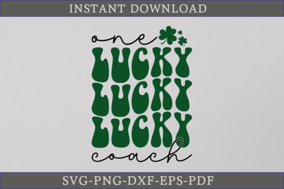 One Lucky Coach Retro Gift Shirt SVG for Crafts and Graphics