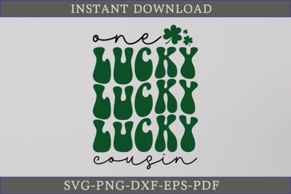 One Lucky Cousin Retro Gift Shirt SVG for Crafts