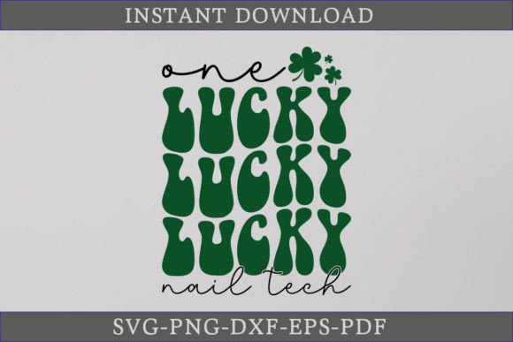 One Lucky Nail Tech Retro Gift Shirt SVG for Crafts & Graphics