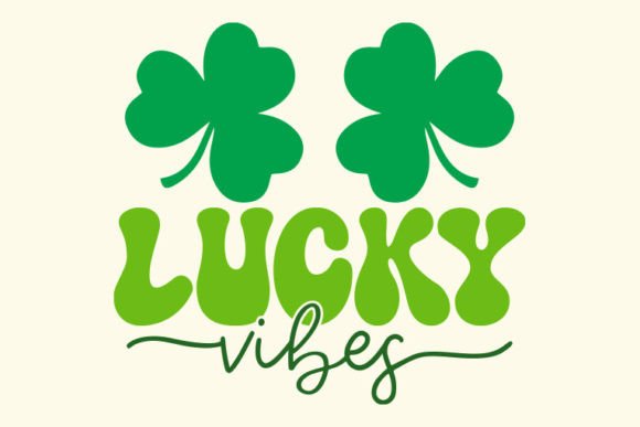 Retro St. Patrick's Day Svg, Lucky Vibes for Crafts and Graphics
