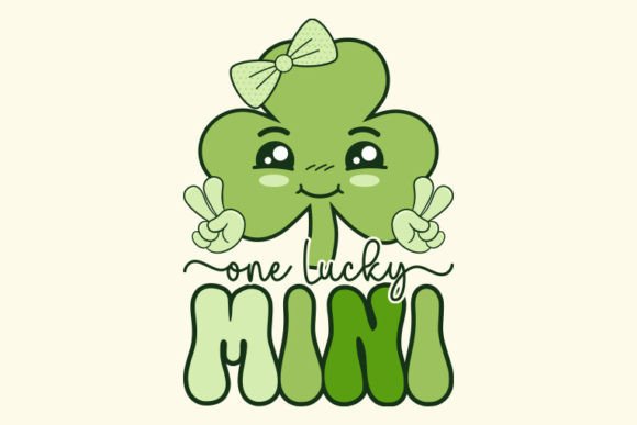 Retro St. Patrick's Day Svg, One Lucky for Graphics & Crafts