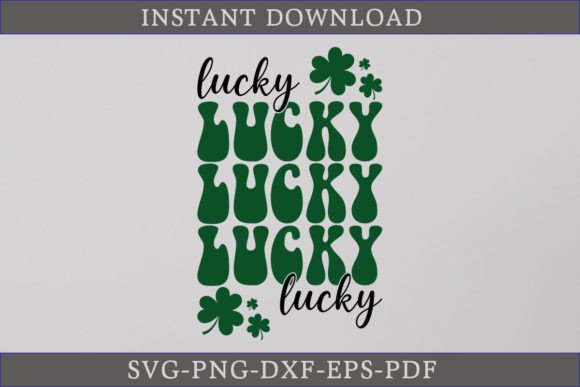St. Patrick's Day Lucky Shirt Retro SVG for Crafts and Graphics