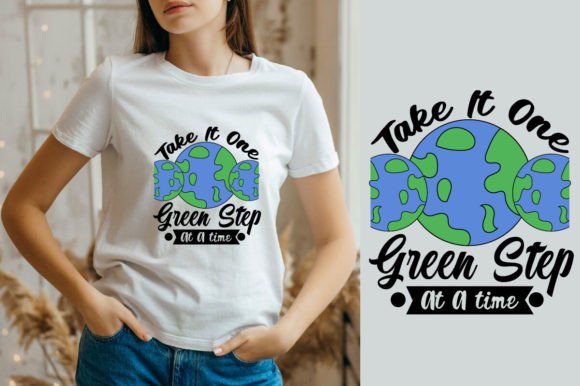 Take It One Green Step at a Time SVG: A Graphics Asset for Crafts