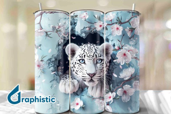 Valentine Leopard Floral Tumbler Wrap 22: A Versatile Graphics Asset