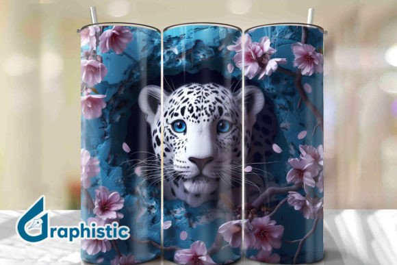 Valentine Leopard Floral Tumbler Wrap 25: A Versatile Graphic Design Asset