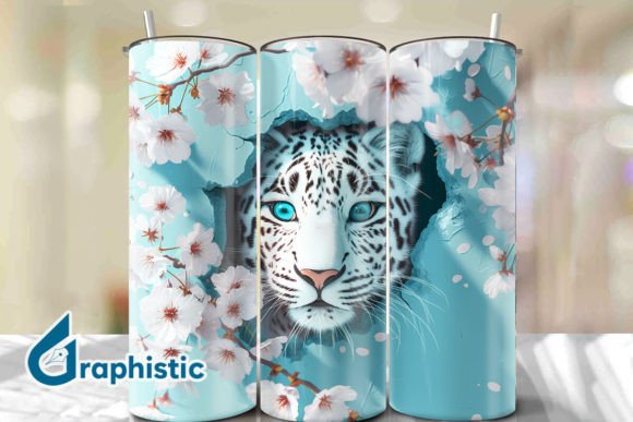 Valentine Leopard Floral Tumbler Wrap 32: A Graphics Gem for Crafters