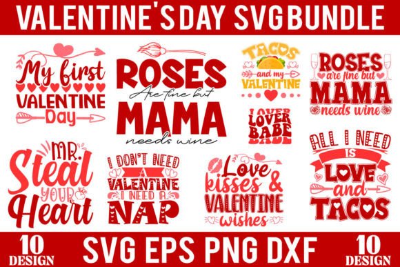 Valentine T-shirt Svg Bundle: Perfect for Crafts & Graphics