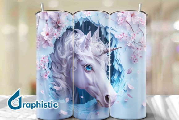Valentine Unicorn Floral Tumbler Wrap 31: A Versatile Graphics Asset